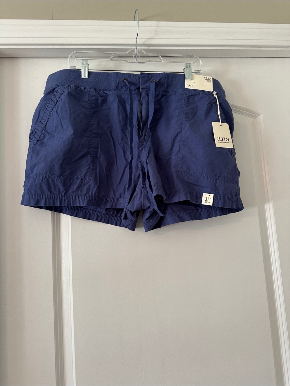 a.n.a Navy Drawstring Athletic Shorts